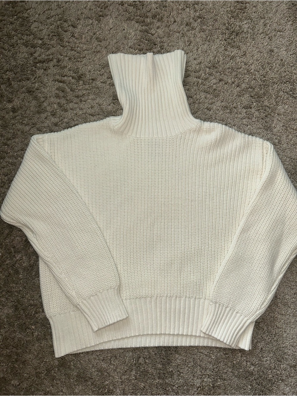 Cozy Cream Ribbed Turtleneck Sweater